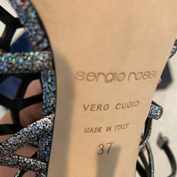 New Sergio Rossi silver puzzle sandals - Picture 12 of 15